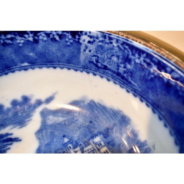 Circa 1900 English Silver Plated Oak Bowl With Servers For Sale - Image 10 of 10