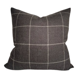 Bancroft Wool Pillow Cover in Brown, 22x22 Pillow For Sale