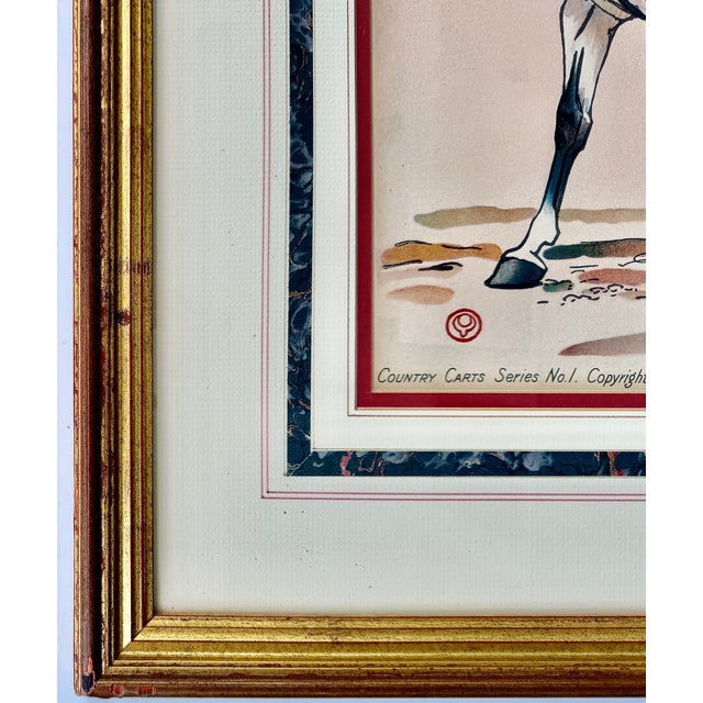 Pair Framed Edward Penfield “Country Carts” Equestrian Color Lithographs, 1900 For Sale - Image 12 of 18
