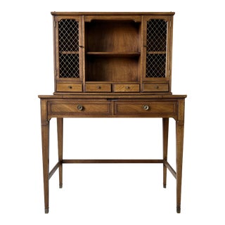 Vintage Drexel Triune Writing Desk With Upper Hutch For Sale