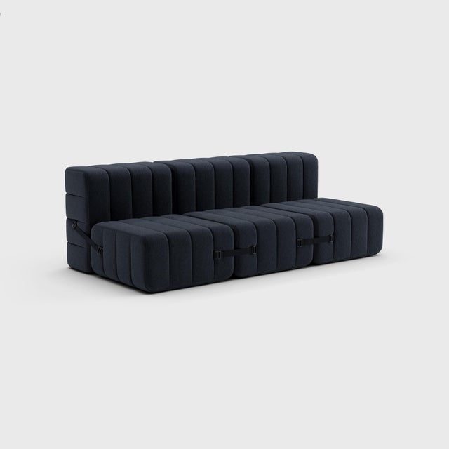 Modular Sofa Bed with Sleeping Function in Jet Fabric by Ambivalenz, Set of 6 For Sale - Image 16 of 18