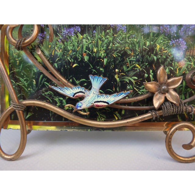 Art Nouveau Möwel Picture Frame in Brass and Enamel from D.R.G.M, Germany, 1890s For Sale - Image 9 of 18