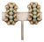 Vintage 1950s Signed Napier Goldtone Faux-Turquoise Beaded Clip Earrings-2 Pieces For Sale