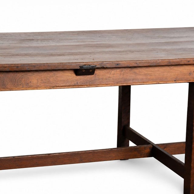 19th Century Long French Oak Refectory Table For Sale - Image 12 of 17