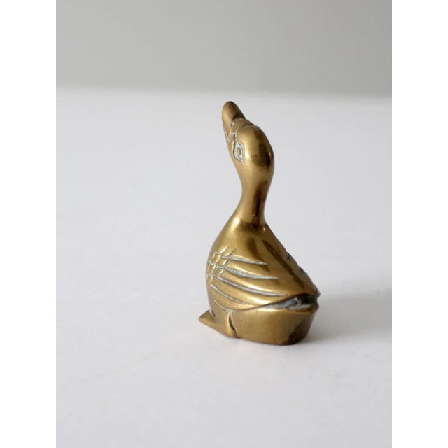 Mid 20th Century Mid Century Brass Duck Figurine For Sale - Image 5 of 9
