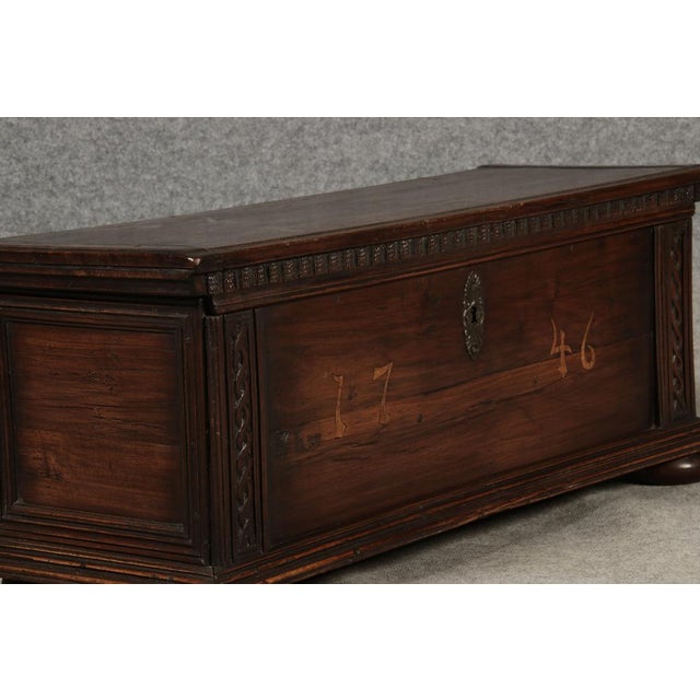 Small Antique Chest in Walnut, 1700 For Sale - Image 11 of 18