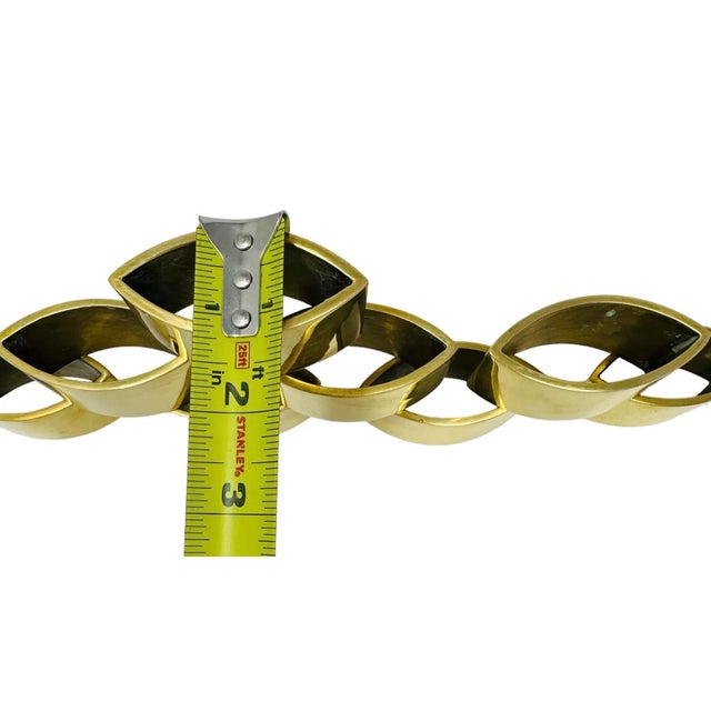 Metal Vintage Solid Brass Heavy Ellipse Napkin Rings - Set of 8 For Sale - Image 7 of 9