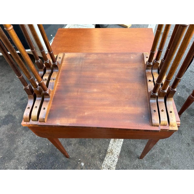 Vintage 20th Century Regency Style Inlaid Nesting Tables - Set of 3 For Sale - Image 9 of 12