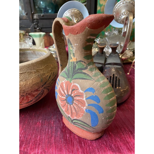 Mexican Style Pitcher and Bowl Set - 2 Pieces For Sale - Image 4 of 8