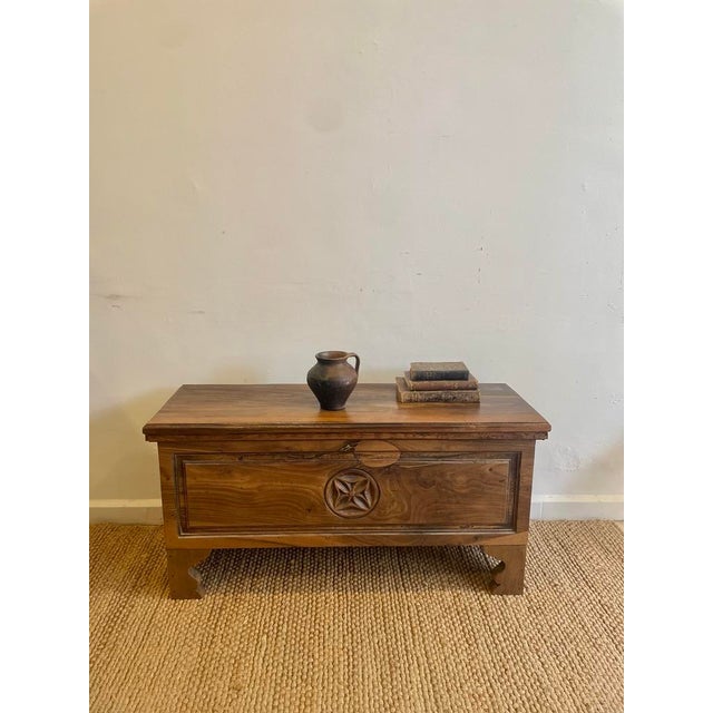 Wood Antique French Trunk in Wood For Sale - Image 7 of 10