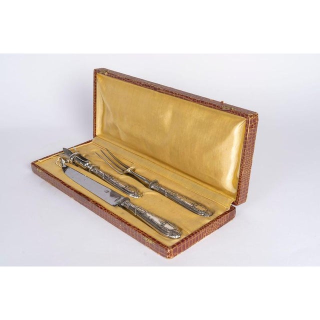 Napoleon III Silver Flatware Set, 19th Century, Set of 3 For Sale - Image 4 of 8