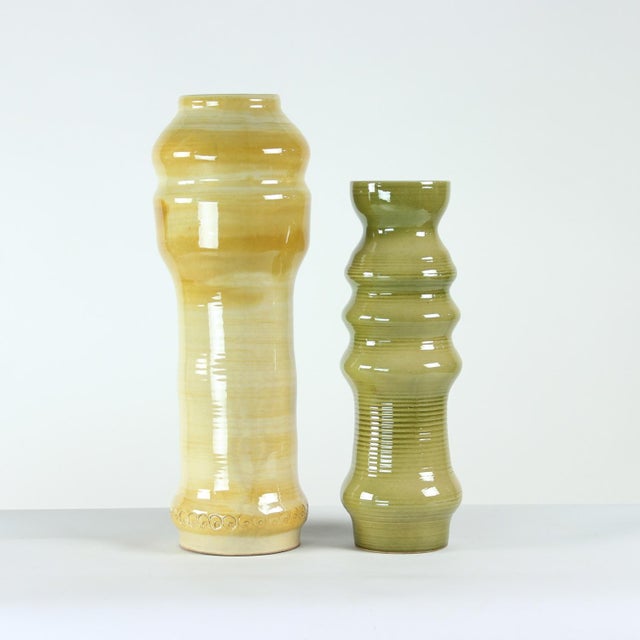 Mid-Century Ceramic Vases, Former Czechoslovakia, 1960s, Set of 2 For Sale - Image 9 of 12