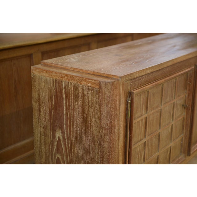 Whitewashed Oak Buffet by Maurice Rinck, 1940s For Sale - Image 13 of 17