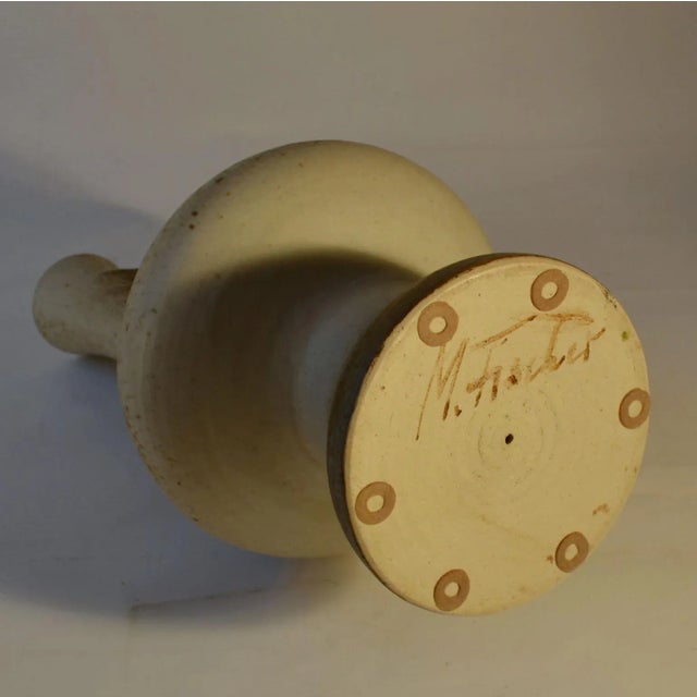 Sculptural Pottery Vase with Double Neck For Sale - Image 11 of 12