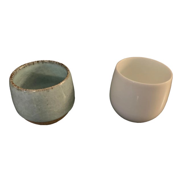Pair of Contemporary Porcelain Tumblers For Sale