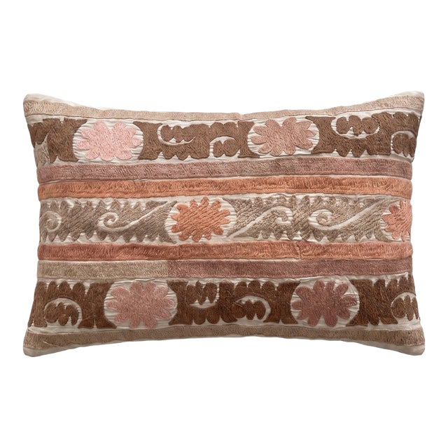 Tashkent Suzani Bedding Pillow Cover 19'' X 29'' For Sale