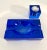 Mid 20th Century Italian Cobalt Blue Crystal Glass Cigar Ashtray - Set of 2 For Sale - Image 10 of 13