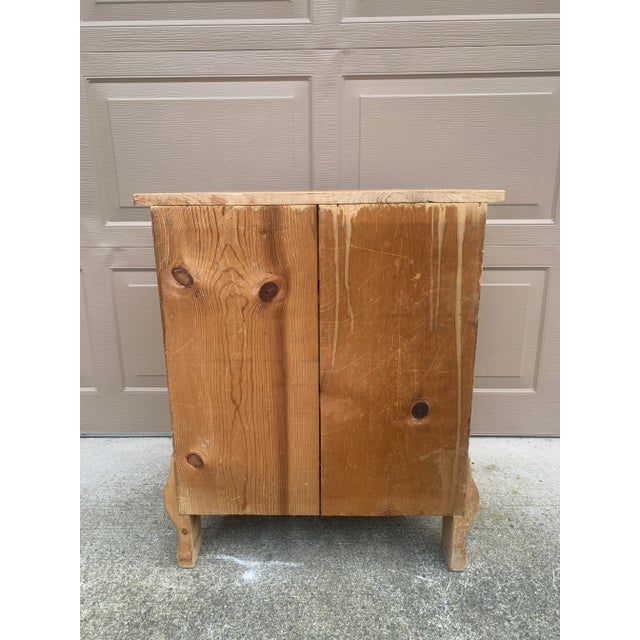 Antique Scandinavian Pine Bombay Chest With Sculptural Silhouette For Sale - Image 13 of 14