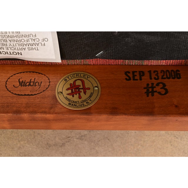 Stickley Mission Arts & Crafts Cherry Wood Side Chairs or Dining Chairs in the Manner of Frank Lloyd Wright, Pair For Sale - Image 11 of 14