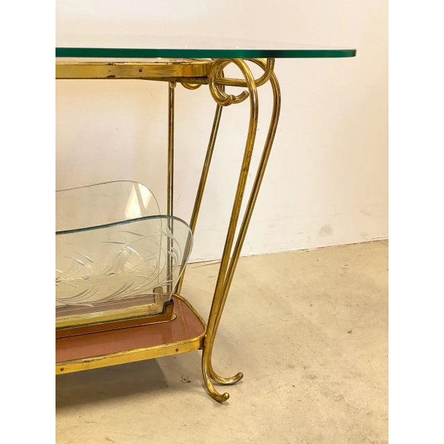 Mid-Century Modern Side Table with Magazine Rack, 1950s For Sale - Image 3 of 6