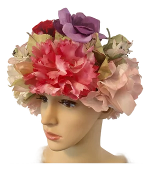 Mid 20th Century Vintage Dior Exquisite Silk Floral Chapeau