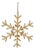 Golden Beaded Snowflake Ornaments, Set of 12, 6" For Sale