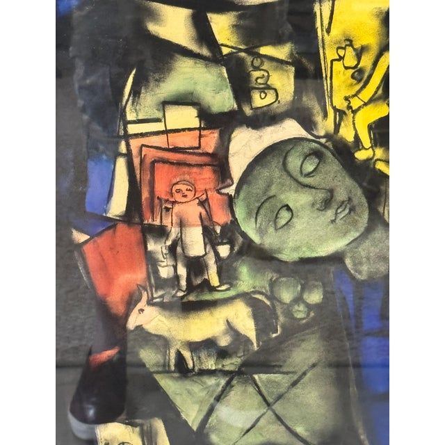 Amp Smit Dutch Modernist Figurative Allegory, Mixed Media on Paper, 1980s For Sale - Image 10 of 14