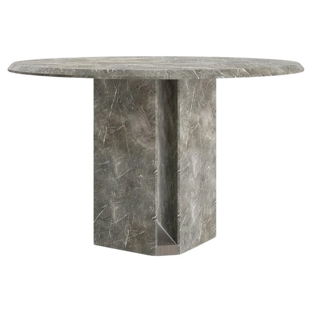 Small Round Marble Delos Dining Table by Giorgio Bonaguro For Sale