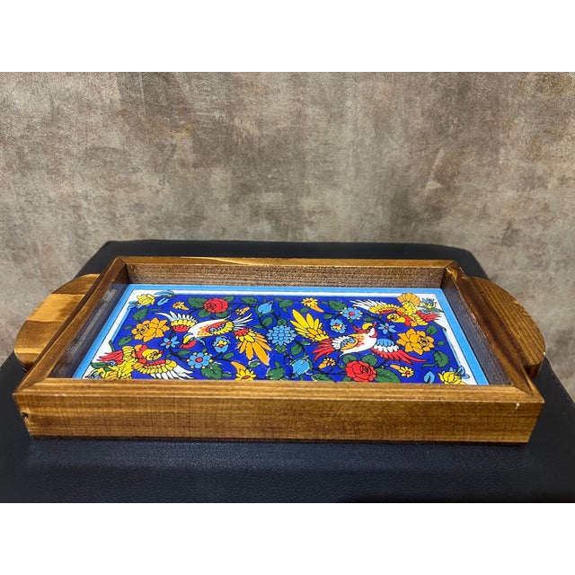 Artisan Textured Ceramic Tray. 1980s For Sale - Image 4 of 12