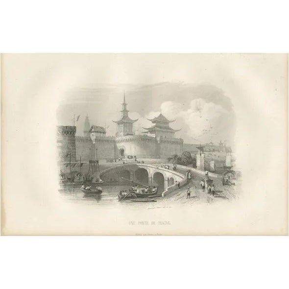 D'Urville, View of Beijing, 1853, Print For Sale