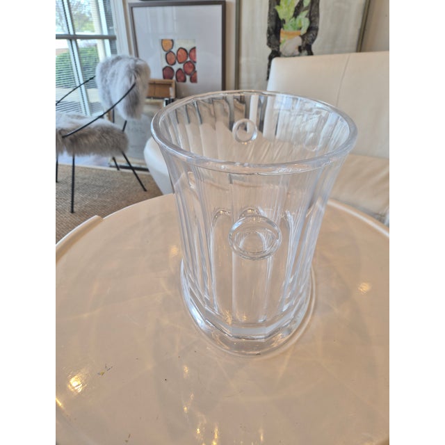 Art Deco Clear Lucite Ribbed Ice Bucket For Sale - Image 3 of 5