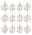 Wood Snowflake Ornament (Set of 12) For Sale