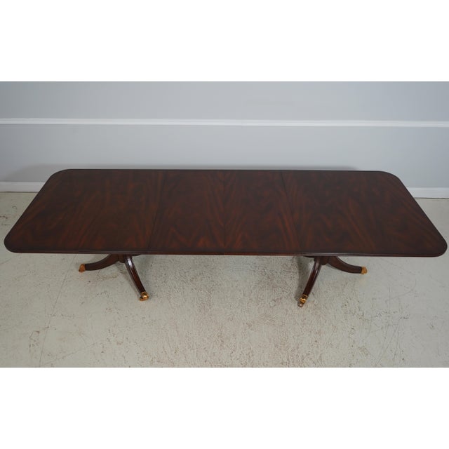 Maitland Smith Flame Mahogany Double Pedestal Dining Table For Sale - Image 12 of 18