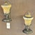 Art Nouveau Pair of Early 1900’s Sconces With Rare Glass Shades Attributed to Loetz For Sale - Image 3 of 5