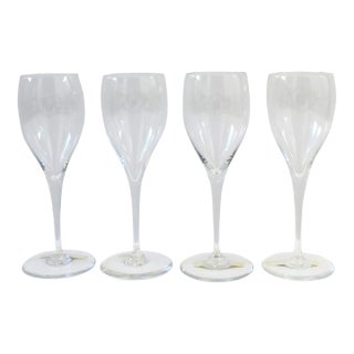 Baccarat French Crystal St Remy Cocktail or Champagne Flutes Glasses, Set of 4 For Sale