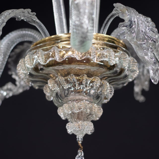 Vintage Ca’ Rezzonico Style Gold‑Infused Murano Chandelier, in the Manner of Giuseppe Briati For Sale - Image 14 of 18