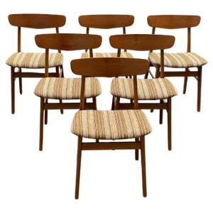 Danish Teak Dining Chairs, 1962, Set of 6