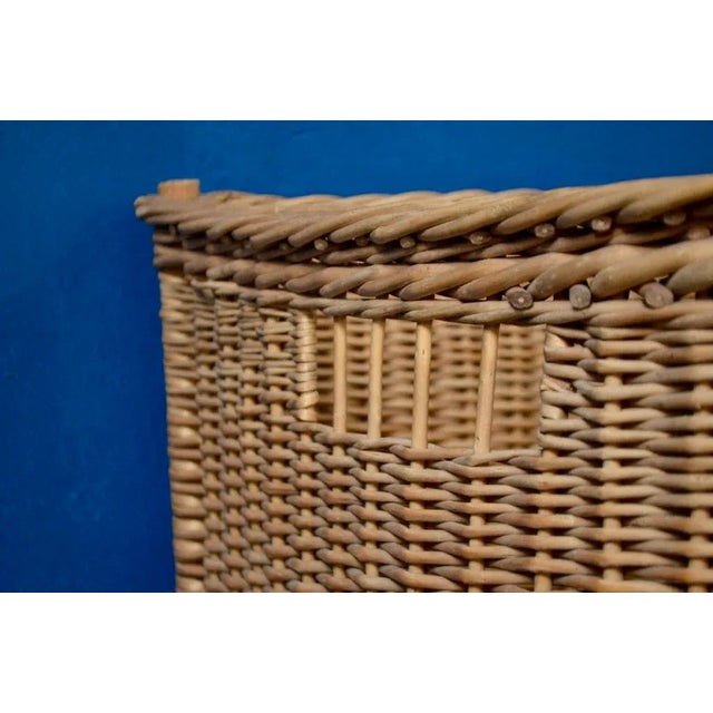 Large Woven Wicker Trunk, 1970s For Sale - Image 4 of 9