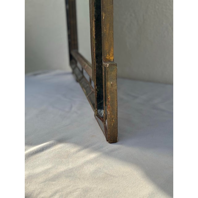 Exquisite Vintage Italian Mirror With Original Patina and Gilt Details Circa 1940 For Sale - Image 10 of 12