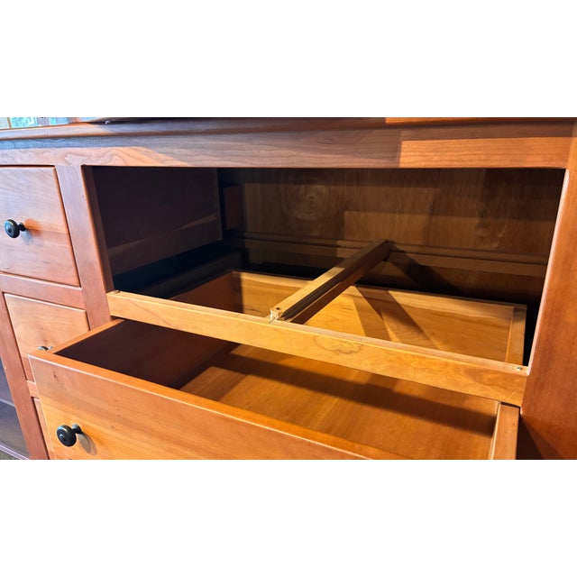 Vintage Amish Solid Cherry Tall Chest of Drawers c.1980 For Sale - Image 13 of 13