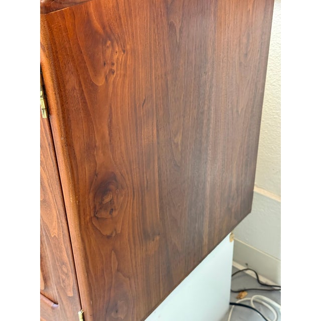Brown Stunning 1970’s Craft Made Studio Walnut Floating Stereo Cabinet For Sale - Image 8 of 18