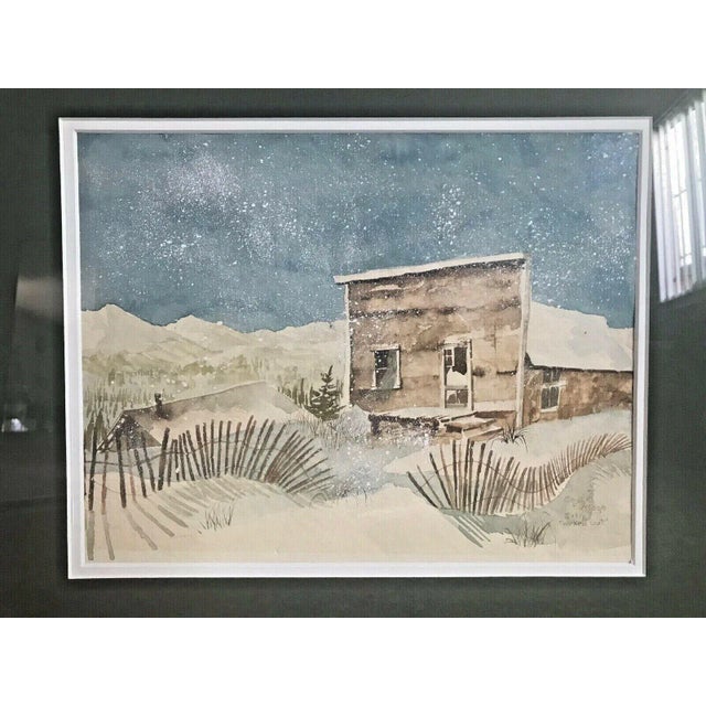 American Original 1976 Carolyn H Evridge "Worked Out" Watercolor Signed Painting For Sale - Image 3 of 7