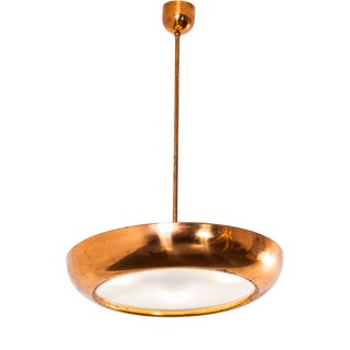 Vintage Copper Pendant Lamp by Josef Hurka for Napoko, 1930s For Sale
