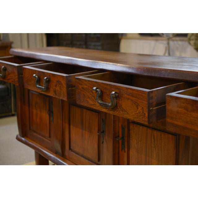 Wood Brutalist Elm Sideboard by Aranjou, 1950s For Sale - Image 7 of 12