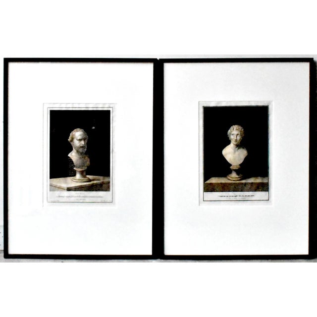 Antique Greek Bust Sculpture Engravings by Nicolas Vanni - a Pair For Sale - Image 13 of 13