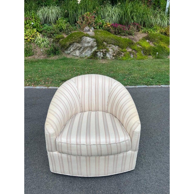 Pair of High End Custom Swivel Chairs For Sale - Image 14 of 18