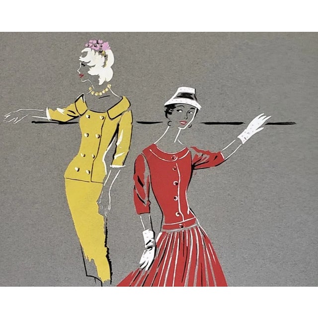 This is an original 1959 French fashion design by Isidore André purchased by us in Paris. Isadore André was known for his...