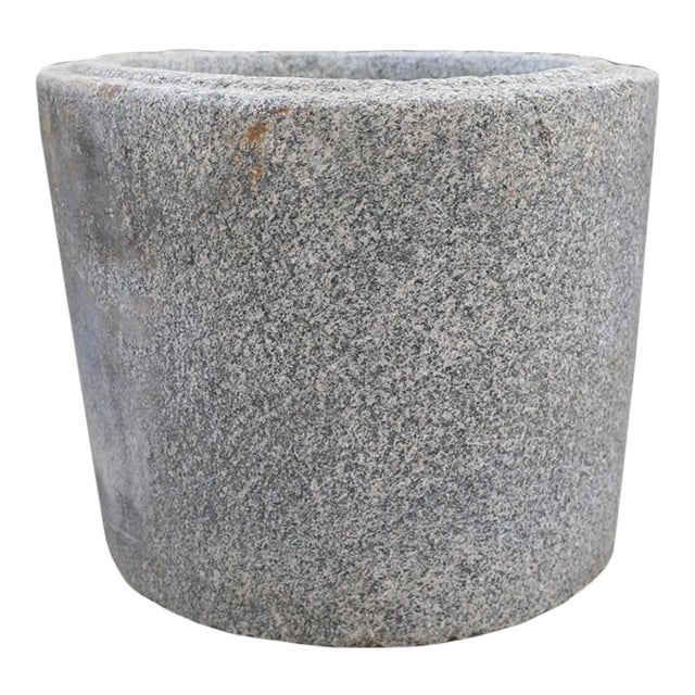 Old Chinese Granite Planter Pot For Sale