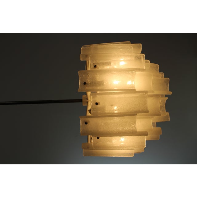 Silver Cast Glass Chandelier from Kalmar, 1960s For Sale - Image 8 of 12