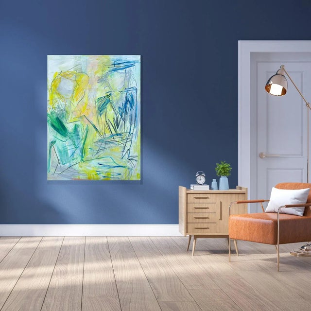 "Chance Encounter" by Trixie Pitts Abstract Pop-Art Inspired Oil Painting For Sale - Image 10 of 12